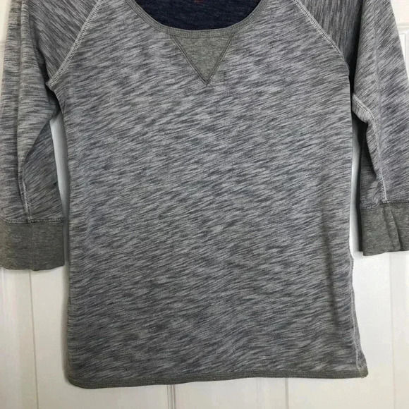 Joe Fresh Shirt 3/4 Sleeves Grey Size Extra Small - Picture 3 of 16